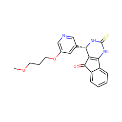 COCCCOc1cncc([C@@H]2NC(=S)NC3=C2C(=O)c2ccccc23)c1 ZINC000299826994