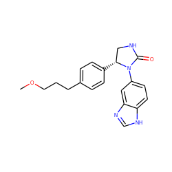 COCCCc1ccc([C@@H]2CNC(=O)N2c2ccc3[nH]cnc3c2)cc1 ZINC000116194996