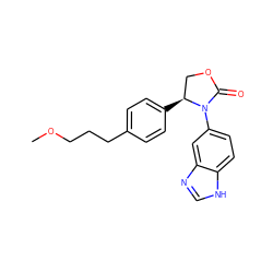 COCCCc1ccc([C@H]2COC(=O)N2c2ccc3[nH]cnc3c2)cc1 ZINC000116197015