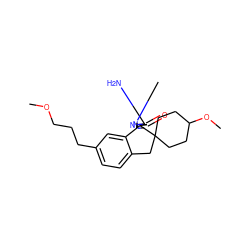 COCCCc1ccc2c(c1)[C@]1(N=C(N)N(C)C1=O)C1(CCC(OC)CC1)C2 ZINC000201232971