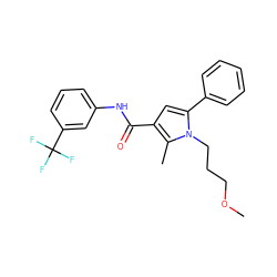 COCCCn1c(-c2ccccc2)cc(C(=O)Nc2cccc(C(F)(F)F)c2)c1C ZINC000221032847