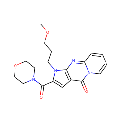 COCCCn1c(C(=O)N2CCOCC2)cc2c(=O)n3ccccc3nc21 ZINC000005205089