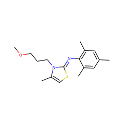 COCCCn1c(C)csc1=Nc1c(C)cc(C)cc1C ZINC000334157463