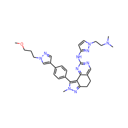 COCCCn1cc(-c2ccc(-c3c4c(nn3C)CCc3cnc(Nc5ccn(CCN(C)C)n5)nc3-4)cc2)cn1 ZINC000224945775