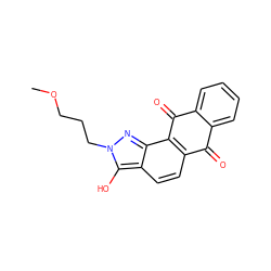 COCCCn1nc2c3c(ccc2c1O)C(=O)c1ccccc1C3=O ZINC000101509881