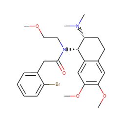 COCCN(C(=O)Cc1ccccc1Br)[C@H]1c2cc(OC)c(OC)cc2CC[C@H]1N(C)C ZINC000040863985