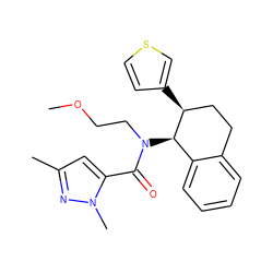 COCCN(C(=O)c1cc(C)nn1C)[C@@H]1c2ccccc2CC[C@@H]1c1ccsc1 ZINC000040862812