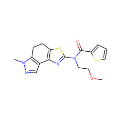 COCCN(C(=O)c1cccs1)c1nc2c(s1)CCc1c-2cnn1C ZINC000012146069