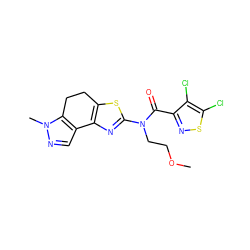 COCCN(C(=O)c1nsc(Cl)c1Cl)c1nc2c(s1)CCc1c-2cnn1C ZINC000019289590