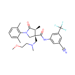 COCCN(C)C[C@@]1(C(=O)Nc2cc(C#N)cc(C(F)(F)F)c2)CN(c2c(C)cccc2C)C(=O)[C@H]1C ZINC000142544973