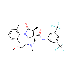 COCCN(C)C[C@@]1(C(=O)Nc2cc(C(F)(F)F)cc(C(F)(F)F)c2)CN(c2c(C)cccc2C)C(=O)[C@H]1C ZINC000142527486