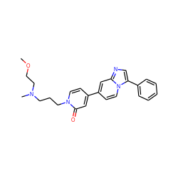 COCCN(C)CCCn1ccc(-c2ccn3c(-c4ccccc4)cnc3c2)cc1=O ZINC000014944996