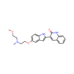 COCCN(C)CCOc1ccc2[nH]c(-c3cc4ccccc4[nH]c3=O)cc2c1 ZINC000001552928