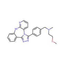 COCCN(C)Cc1ccc(-c2nnc3n2-c2cccnc2Nc2ccccc2-3)cc1 ZINC000096174007