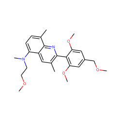 COCCN(C)c1ccc(C)c2nc(-c3c(OC)cc(COC)cc3OC)c(C)cc12 ZINC000084669713