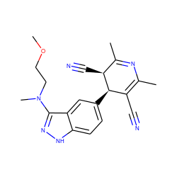 COCCN(C)c1n[nH]c2ccc([C@@H]3C(C#N)=C(C)N=C(C)[C@@H]3C#N)cc12 ZINC000169694604