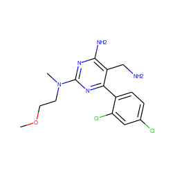 COCCN(C)c1nc(N)c(CN)c(-c2ccc(Cl)cc2Cl)n1 ZINC000003961854