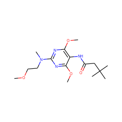 COCCN(C)c1nc(OC)c(NC(=O)CC(C)(C)C)c(OC)n1 ZINC000473115331