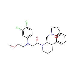 COCCN(CC(=O)N1CCC[C@@H](c2ccccc2)[C@@H]1CN1CCCC1)c1ccc(Cl)c(Cl)c1 ZINC000029045902