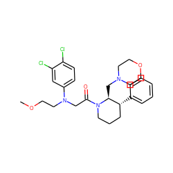 COCCN(CC(=O)N1CCC[C@@H](c2ccccc2)[C@@H]1CN1CCOCC1)c1ccc(Cl)c(Cl)c1 ZINC000029045724