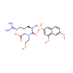 COCCN(CC(=O)O)C(=O)[C@@H](CCCN=C(N)N)NS(=O)(=O)c1cc(OC)c2cc(OC)ccc2c1 ZINC000028756204