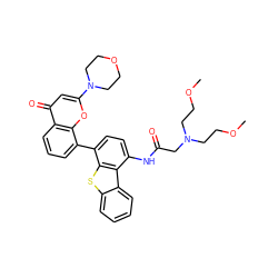 COCCN(CCOC)CC(=O)Nc1ccc(-c2cccc3c(=O)cc(N4CCOCC4)oc23)c2sc3ccccc3c12 ZINC000101696318