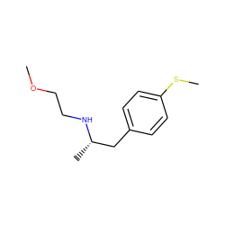 COCCN[C@@H](C)Cc1ccc(SC)cc1 ZINC000049018173