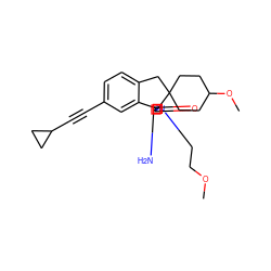 COCCN1C(=O)[C@@]2(N=C1N)c1cc(C#CC3CC3)ccc1CC21CCC(OC)CC1 ZINC000146789653