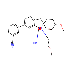 COCCN1C(=O)[C@]2(N=C1N)c1cc(-c3cccc(C#N)c3)ccc1CC21CCC(OC)CC1 ZINC000201238882