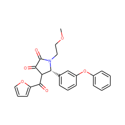 COCCN1C(=O)C(=O)C(C(=O)c2ccco2)[C@H]1c1cccc(Oc2ccccc2)c1 ZINC000004820102