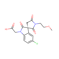 COCCN1C(=O)C[C@@]2(C1=O)C(=O)N(CC(=O)O)c1ccc(Cl)cc12 ZINC000014976545