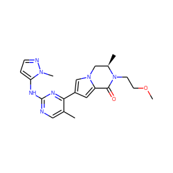 COCCN1C(=O)c2cc(-c3nc(Nc4ccnn4C)ncc3C)cn2C[C@H]1C ZINC001772575087