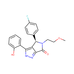 COCCN1C(=O)c2n[nH]c(-c3ccccc3O)c2[C@H]1c1ccc(F)cc1 ZINC000006752798