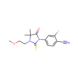 COCCN1C(=S)N(c2ccc(C#N)c(I)c2)C(=O)C1(C)C ZINC000028371777