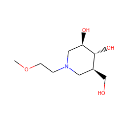 COCCN1C[C@@H](O)[C@H](O)[C@@H](CO)C1 ZINC000142967709