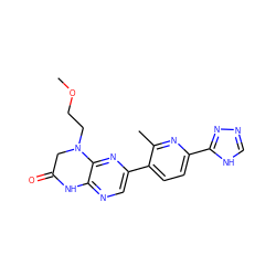 COCCN1CC(=O)Nc2ncc(-c3ccc(-c4nnc[nH]4)nc3C)nc21 ZINC000113191652