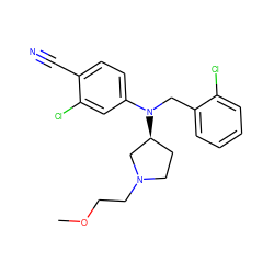 COCCN1CC[C@H](N(Cc2ccccc2Cl)c2ccc(C#N)c(Cl)c2)C1 ZINC000043068813