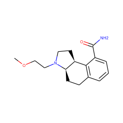 COCCN1CC[C@H]2c3c(cccc3C(N)=O)CC[C@H]21 ZINC000013740519