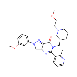 COCCN1CCC[C@H](Cn2c(-c3cccnc3C)nc3cn(-c4cccc(OC)c4)nc3c2=O)C1 ZINC000169329323