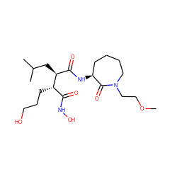 COCCN1CCCC[C@H](NC(=O)[C@H](CC(C)C)[C@@H](CCCO)C(=O)NO)C1=O ZINC000012501576