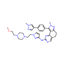 COCCN1CCN(CCn2ccc(Nc3ncc4c(n3)-c3c(nn(C)c3-c3ccc(-c5cnn(C)c5)cc3)CC4)n2)CC1 ZINC000205266269