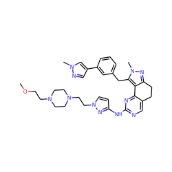 COCCN1CCN(CCn2ccc(Nc3ncc4c(n3)-c3c(nn(C)c3Cc3cccc(-c5cnn(C)c5)c3)CC4)n2)CC1 ZINC000205267927