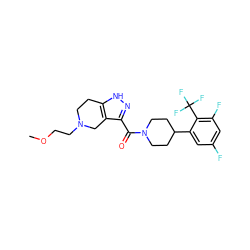 COCCN1CCc2[nH]nc(C(=O)N3CCC(c4cc(F)cc(F)c4C(F)(F)F)CC3)c2C1 ZINC001772577432