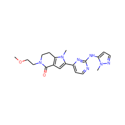 COCCN1CCc2c(cc(-c3ccnc(Nc4ccnn4C)n3)n2C)C1=O ZINC001772582627