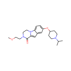 COCCN1CCn2c(cc3cc(OC4CCN(C(C)C)CC4)ccc32)C1=O ZINC000064528386