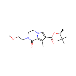 COCCN1CCn2cc(C(=O)O[C@@H](C)C(C)(C)C)c(C)c2C1=O ZINC000028569667