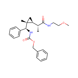 COCCNC(=O)[C@H](C)[C@@H]1C[C@@]1(C)[C@@H](NC(=O)OCc1ccccc1)c1ccccc1 ZINC000006202033