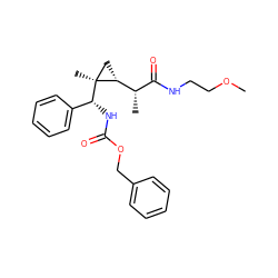 COCCNC(=O)[C@H](C)[C@H]1C[C@]1(C)[C@H](NC(=O)OCc1ccccc1)c1ccccc1 ZINC000006202056