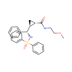 COCCNC(=O)[C@H]1C[C@@H]1[C@H](NP(=O)(c1ccccc1)c1ccccc1)c1ccccc1 ZINC000008018824