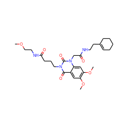 COCCNC(=O)CCCn1c(=O)c2cc(OC)c(OC)cc2n(CC(=O)NCCC2=CCCCC2)c1=O ZINC000013544210